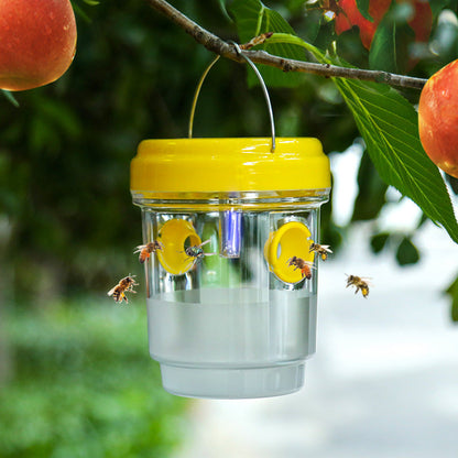 Solar-powered wasp trap for patios and gardens