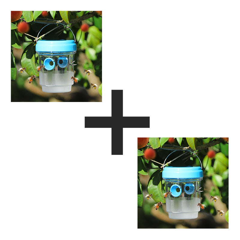 Solar-powered wasp trap for patios and gardens
