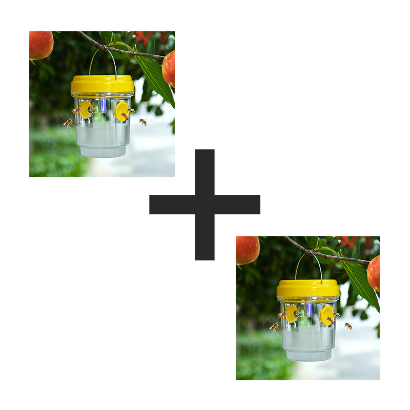 Solar-powered wasp trap for patios and gardens
